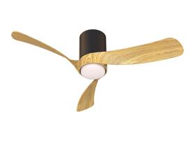 M9050  Nemo S 97cm 24W LED Dimmable Ceiling Light With Built-In 30W DC Fan, 2700-5000K Remote Control, 3200lm, Black/Wood